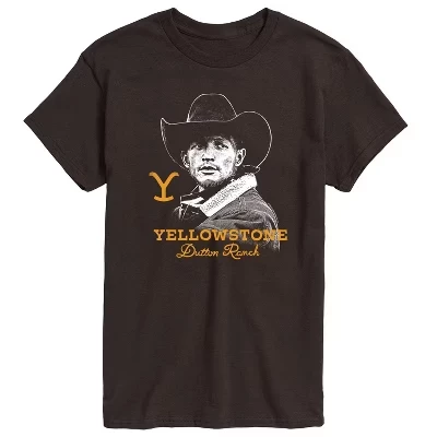 Мужская футболка Jimmy Dutton Ranch с коротким рукавом и графическим рисунком коричневого цвета