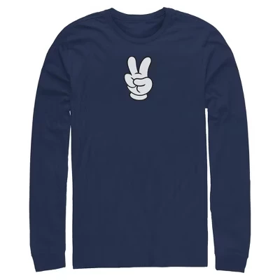 Мужской лонгслив Mickey & Friends Peace Sign, синий