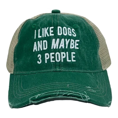 Забавная бейсболка I Like Dogs и, возможно, шляпа для 3 человек, Забавная кепка для любителей щенков - Сумасшедшая собачья шапка с саркастическими надписями