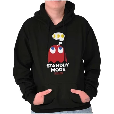 PACMAN Ghost Blinky Толстовка с капюшоном в режиме ожидания Толстовка с капюшоном Женская мужская лицензионная черная