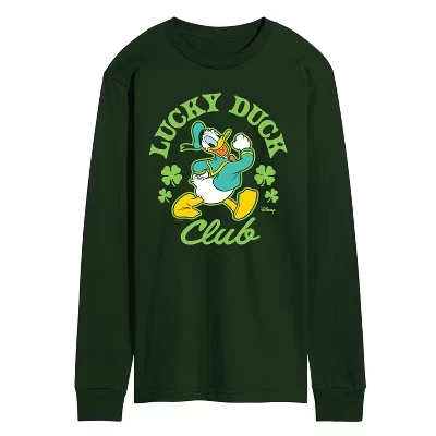Мужская футболка с длинным рукавом Lucky Duck Club с графическим рисунком