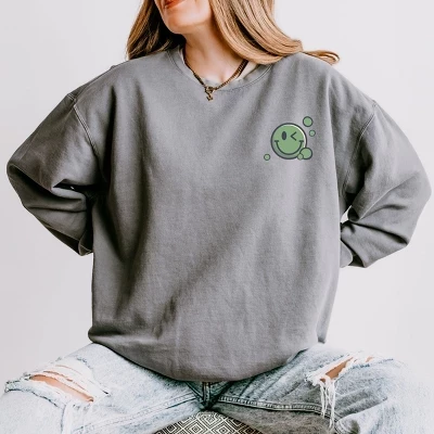 Женский свитшот Simply Sage Market Smiley Boba, серый