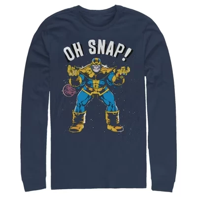 Мужская рубашка с длинным рукавом Thanos Retro Oh Snap