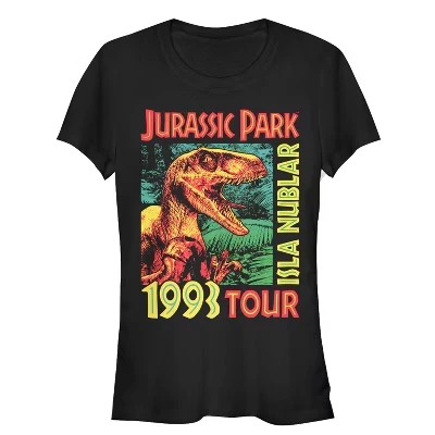 Женская футболка Jurassic Park Isla Nublar 1993, черная