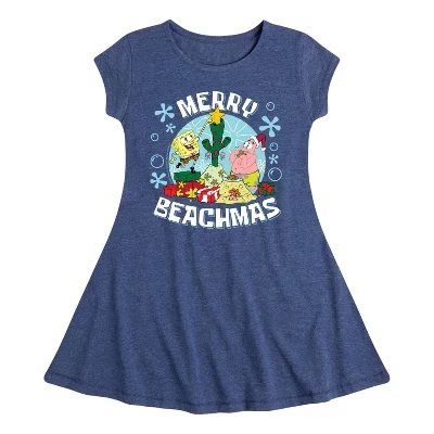 Платье для девочек SpongeBob Merry Beachmas, синее