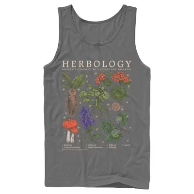 Мужская безрукавка Hogwarts Herbology с рисунком древесного угля