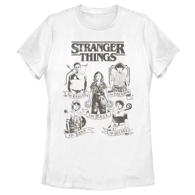Женская футболка Stranger Things Group Shot Classes, белая