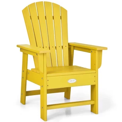 Patio Kids' Adirondack Chair Seat Weather Resistant for Ages 3-8 Yellow\Blue\Green\Grey\Red\Turquoise\White yellow
