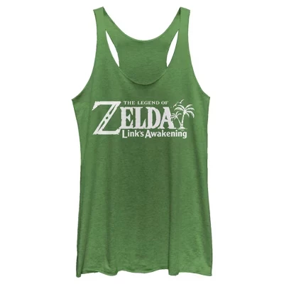 Женская майка Nintendo Link’s Awakening, зелёная