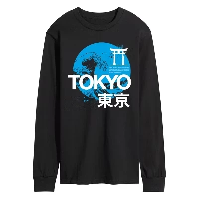 Men's -  - Tokyo Long Sleeve Graphic T-Shirt black