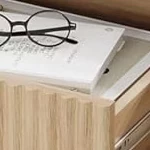 Современный офисный стол руководителя 60 дюймов с рифленой деревянной столешницей, картотекой и выдвижными ящиками, вместительным письменным столом для домашнего офиса, кабинета и спальни цвета дерева