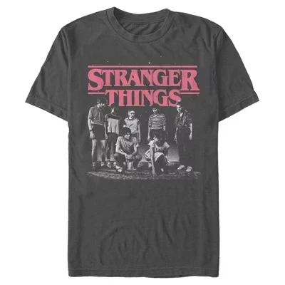 Мужская футболка Stranger Things Title Logo, серая