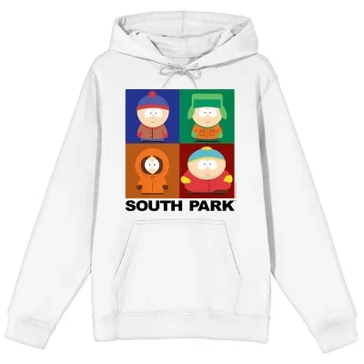 Мужское худи South Park Character Panels, белое