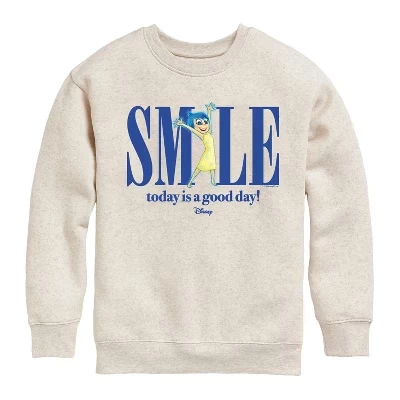 Мальчиковый флисовый свитшот inside out smile joy, натуральный