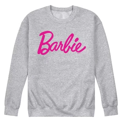 Мужской свитшот Barbie Classic Pink Logo, серый