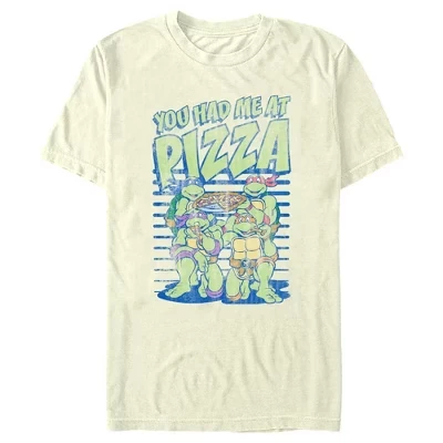 Мужская футболка Distressed You Had Me at Pizza бежевого цвета
