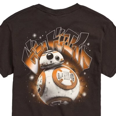 Мужская футболка с коротким рукавом иероглифами Bb8 с графическим рисунком коричневого цвета