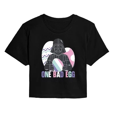 Женская укороченная футболка с изображением Вейдера One Bad Egg, черная
