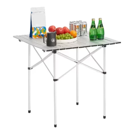 Складной кемпинговый стол Vevor Folding Camping Table, серебристый
