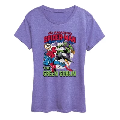 Женская футболка Spider-Man Goblin, сиреневая