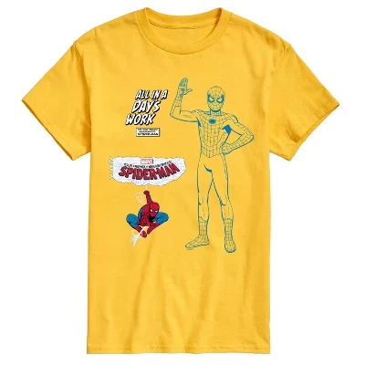 Men's -  - Faux Multi Hit Short Sleeve Graphic T-Shirt yellow