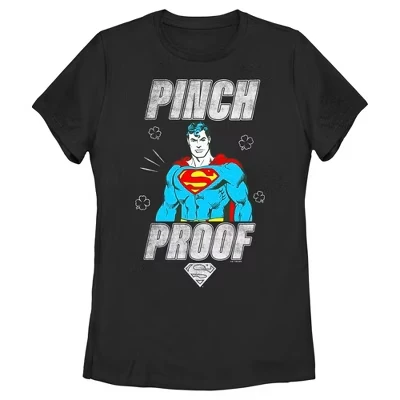 Женская футболка Superman St. Patrick's Day с защитой от защемления 