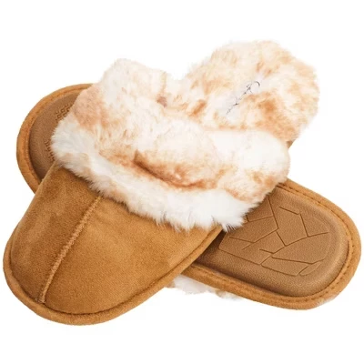 Женские тапочки Jessica Simpson микрозамша, бежевые