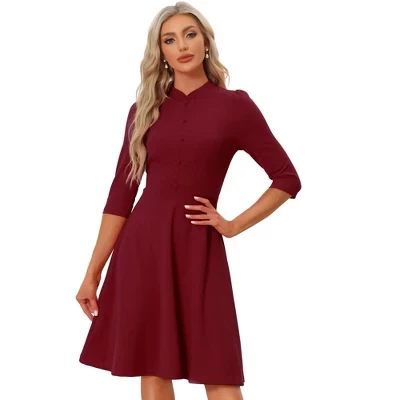 Женское платье Inspire Chic А-силуэта, красное