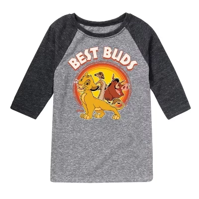 Футболка с графическим принтом Simba, Pumbaaa и Timon Best Buds Raglan