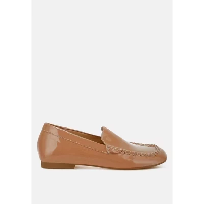 Женские лоферы Rag & Co. Dama лакированные, бежевые