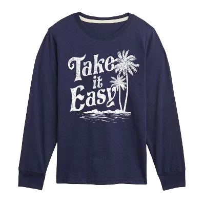 Футболка с длинным рукавом и рисунком Take It Easy Trees