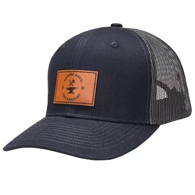 Мужская шляпа дальнобойщика Snapback Mesh Back Cap Регулируемая повседневная бейсболка синего цвета