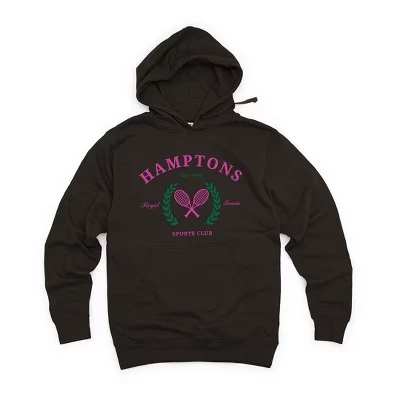 Женская толстовка с капюшоном Hamptons Sports Club Tennis черного цвета с рисунком