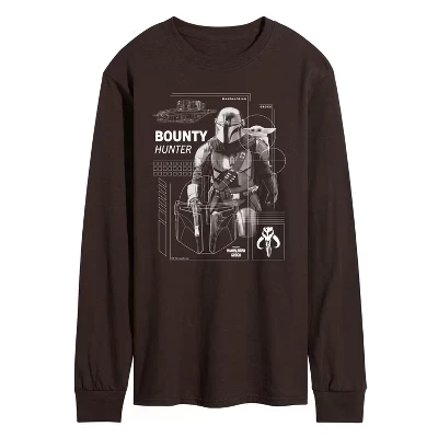 Мужская футболка с длинным рукавом и графическим рисунком Bounty Hunter Dark Digital
