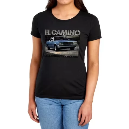 Женская футболка Chevrolet El Camino Truck 87, чёрная