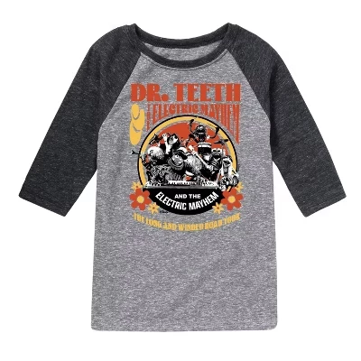 Dr. Teeth: Футболка с длинным рукавом и графическим принтом Tour Raglan