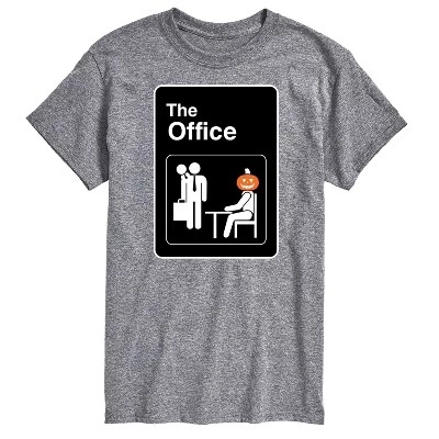 Мужская футболка The Office с тыквой, серый меланж