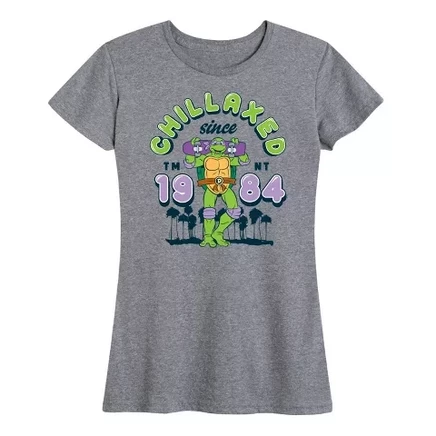 Women's -  - Chillaxed Since 84 Short Sleeve Graphic T-Shirt heather grey