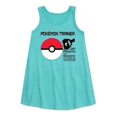 Платье для девочек Pokemon Pokeball Trainer, бирюзовое