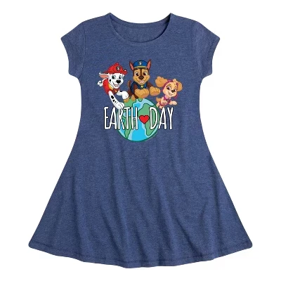 Платье для девочек Paw Patrol Earth Day Globe, синее