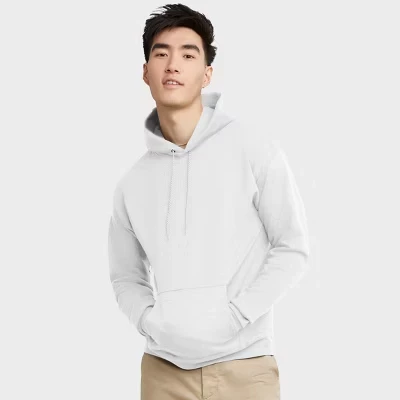 Унисекс-худи Hanes EcoSmart, флисовое, белое