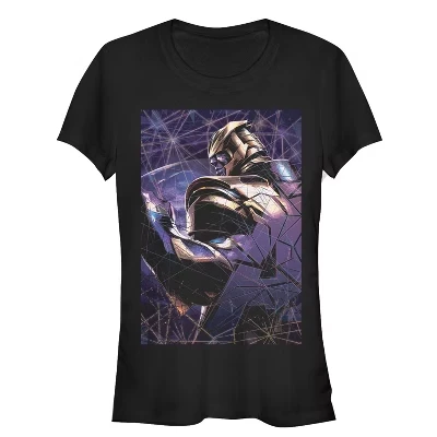 Женская футболка Marvel Avengers Endgame Thanos, черная