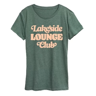 Женская футболка Lakeside Lounge Club с коротким рукавом и графическим рисунком heather juniper