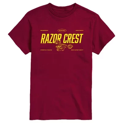 Мужская футболка из джерси Razor Crest с коротким рукавом и графическим рисунком garnet