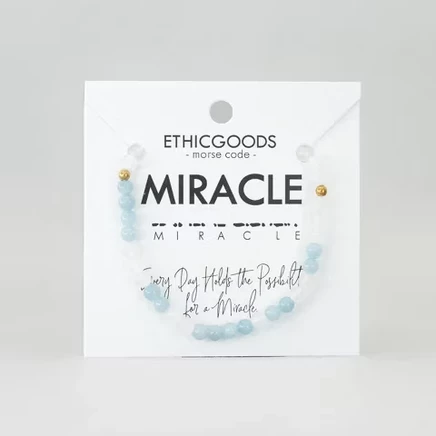Женский браслет Ethic Goods Miracle 4 мм с камнями, голубой