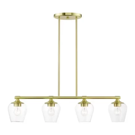 Люстра Livex Lighting Willow на 4 лампы, сатинированная латунь
