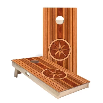 Деревянные панели Compass Cornhole Boards | Включает в себя (2) доски, дополнительные сумки и аксессуары, а также чехол для переноски