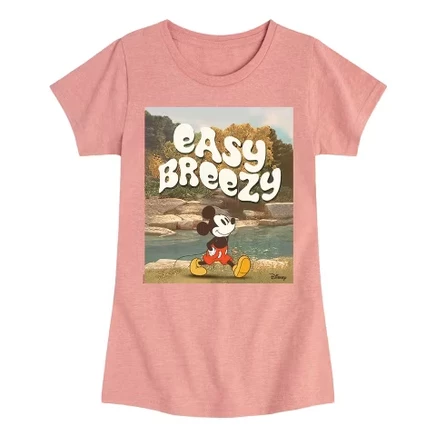 Футболка для девочек Disney Easy Breezy, розовая