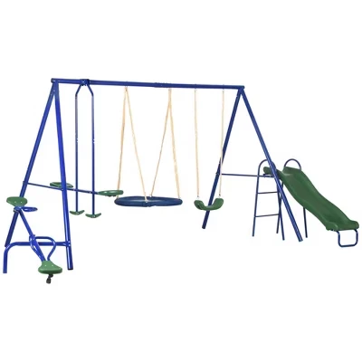 Детский игровой комплекс HBEZON 5 в 1, синий