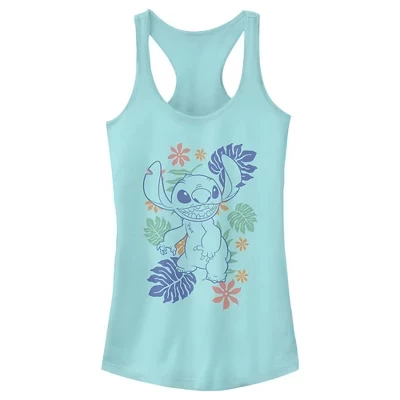 Женская майка Lilo & Stitch, бирюзовая